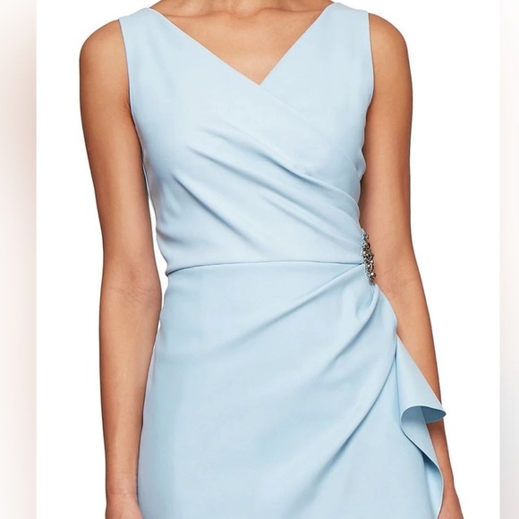 NWT Alex Evening Side Ruched Slimming Cocktail Dress Size 6 - Picture 13 of 13